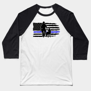 Thin Blue Line Flag for K9 Handlers Baseball T-Shirt